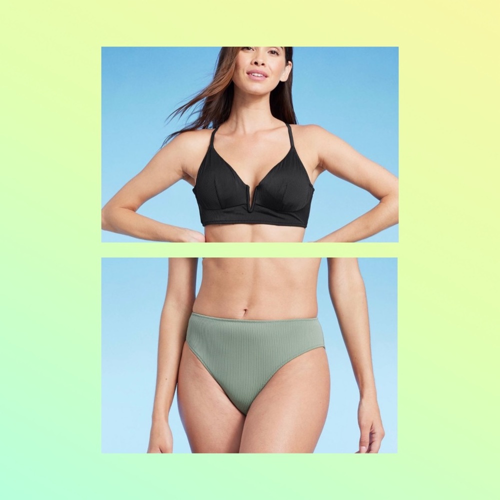 🌴 RIBBED BICOLOR BIKINI